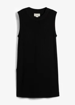bonprix bonprix Top de punto de mezcla de viscosa Negro Online