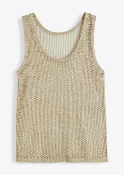 bonprix bonprix Top de punto en suave mezcla de viscosa Dorado Discount