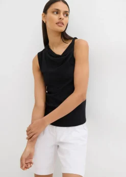 bonprix bonprix Top de punto ligero Negro New