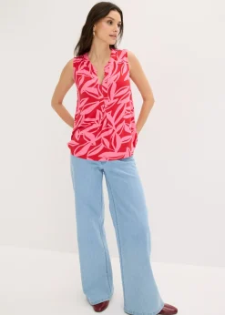 bonprix bonprix Top de suave mezcla de viscosa rojo / rosa caliente Outlet
