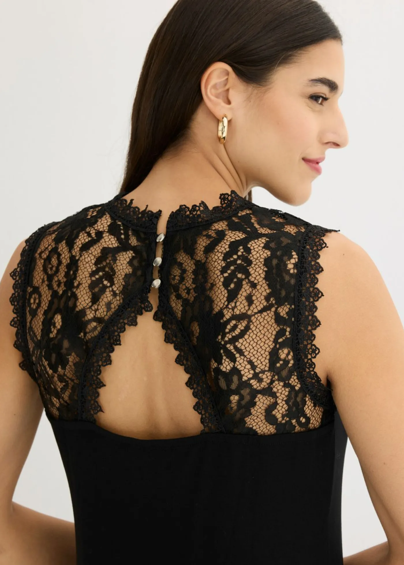 bonprix bonprix Top de suave mezcla de viscosa Negro Clearance