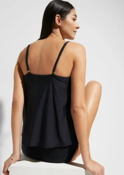bonprix bonprix Top de tankini de encaje Negro Discount