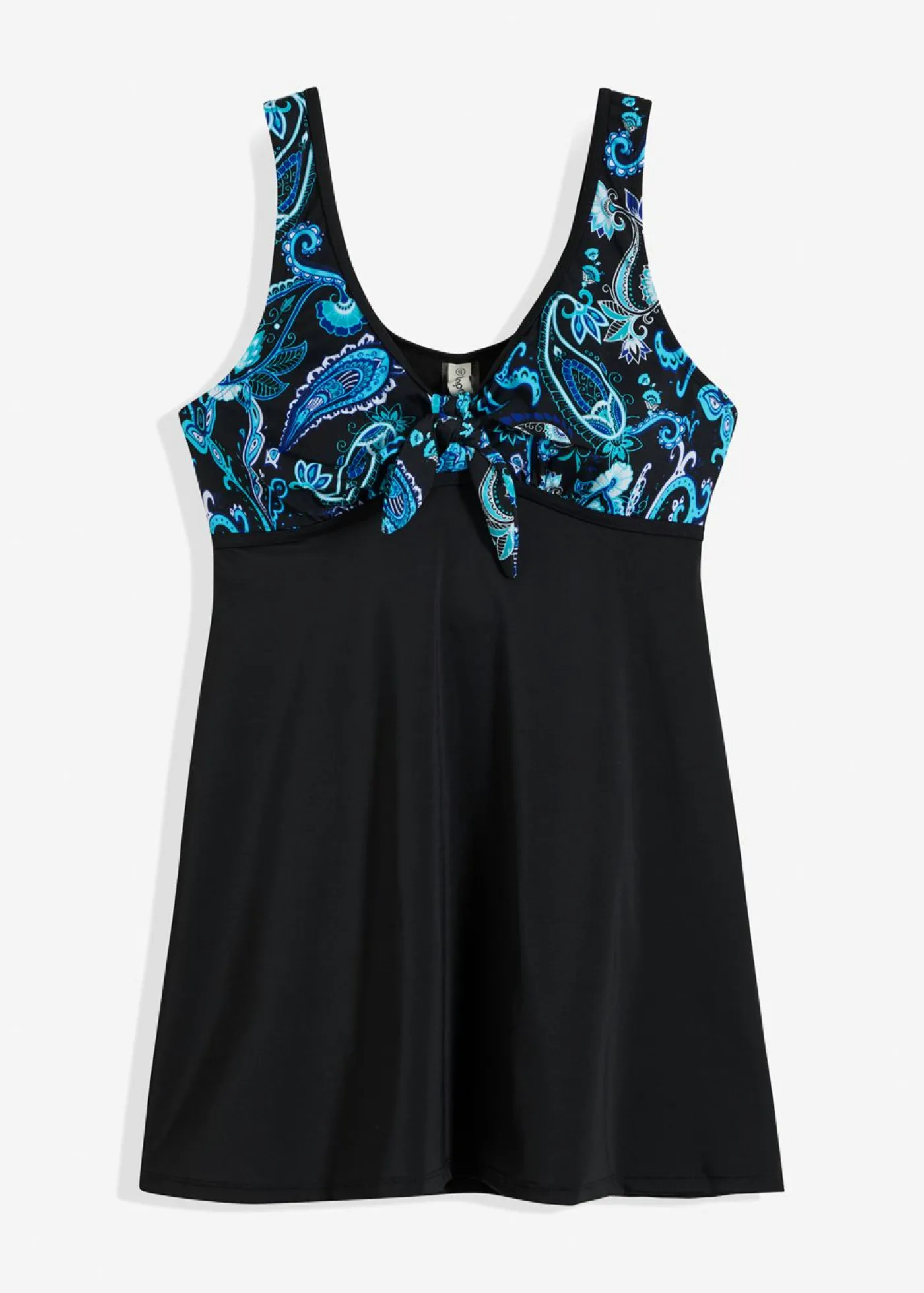 bonprix bonprix Top de tankini largo con tirantes anchos Negro Sale