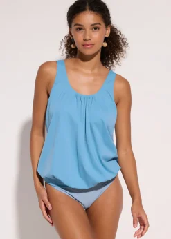 bonprix bonprix Top de tankini oversize con corte de globo Azul grisáceo Clearance