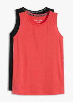 bonprix bonprix Top funcional (2 unidades) de secado rápido negro-rosa paraíso New