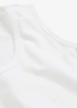 bonprix bonprix Top largo de algodón orgánico puro (5 unidades) Negro-blanco