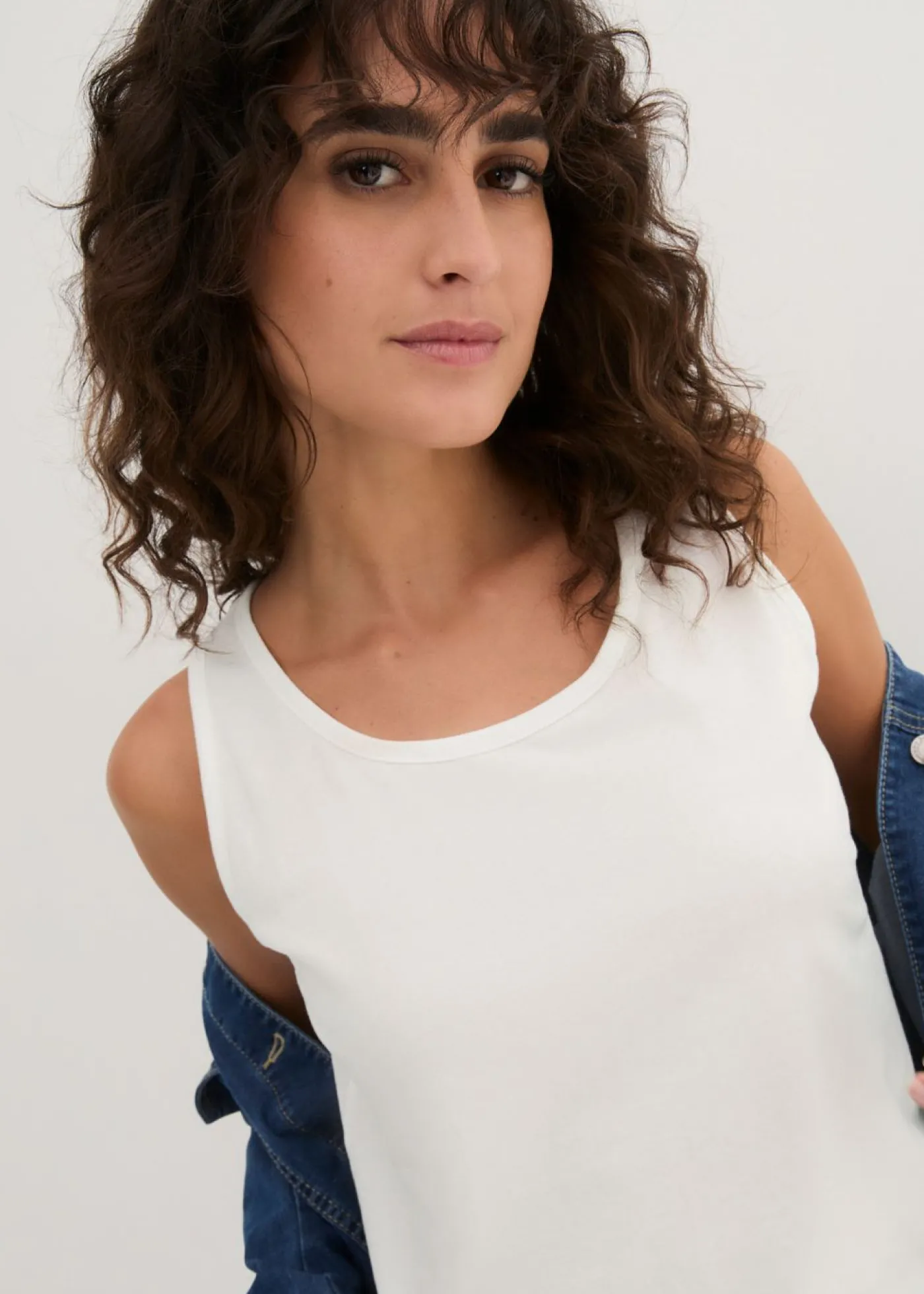 bonprix bonprix Top largo de algodón orgánico puro (5 unidades) Negro-blanco