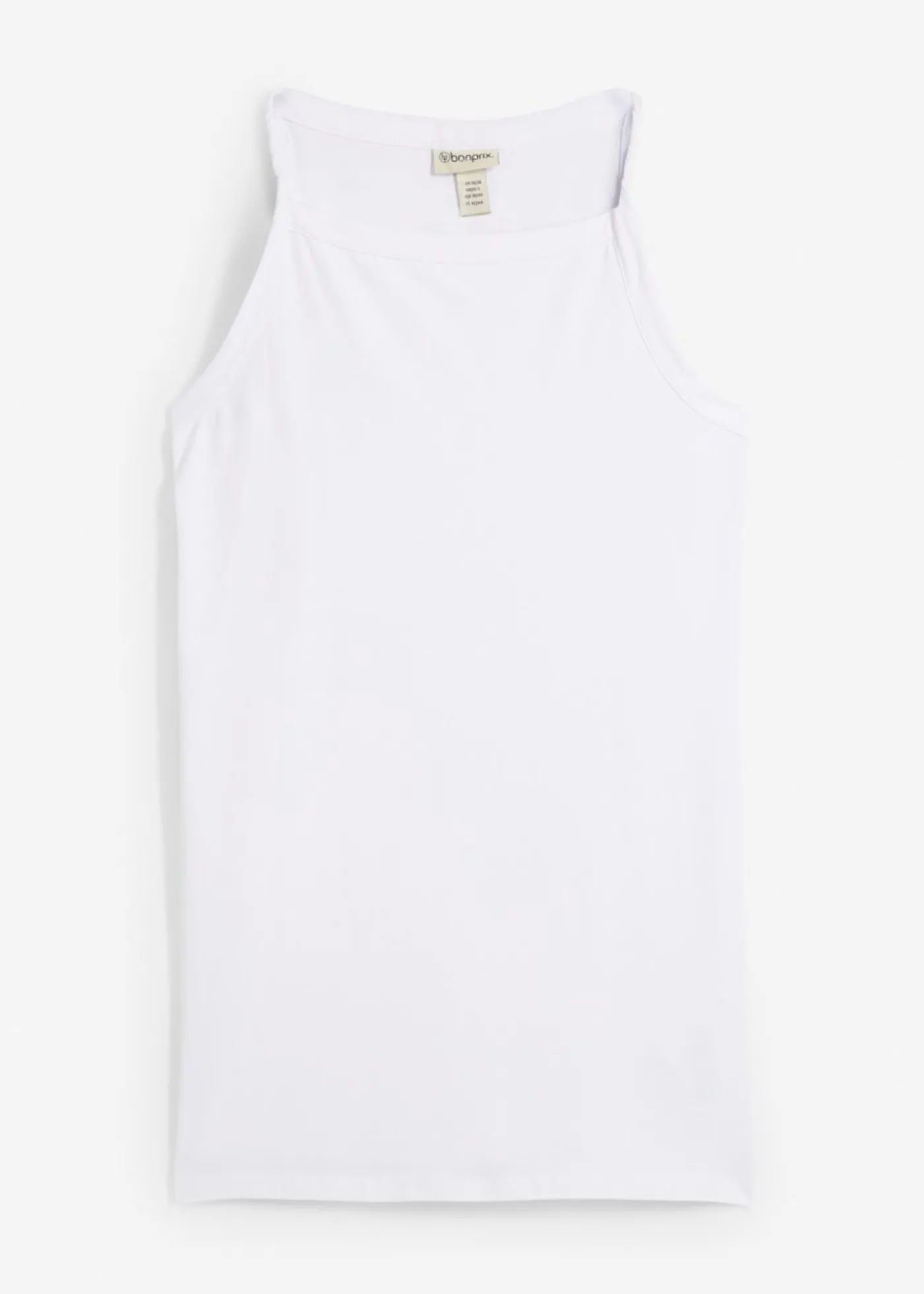 bonprix bonprix Top largo de mezcla de algodón elástico Blanco Outlet