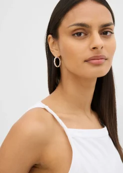 bonprix bonprix Top largo de mezcla de algodón elástico Blanco Outlet