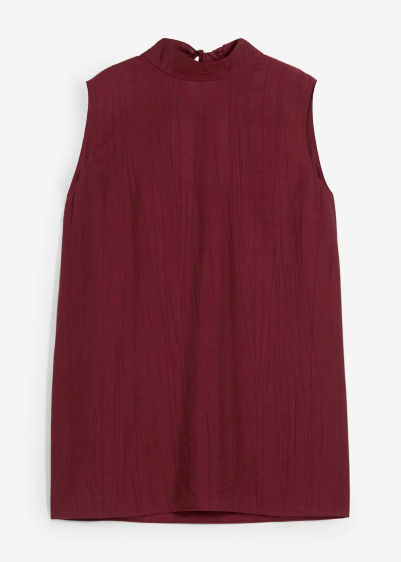 bonprix bonprix Top largo de mezcla de viscosa estructurada rojo avellana Online