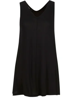 bonprix bonprix Top largo de mezcla de viscosa Negro Clearance