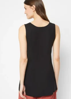 bonprix bonprix Top largo de viscosa suave (2 unidades) Negro Hot