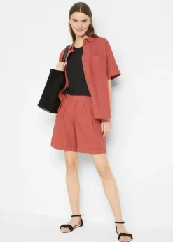 bonprix bonprix Top largo de viscosa suave (2 unidades) Negro Hot