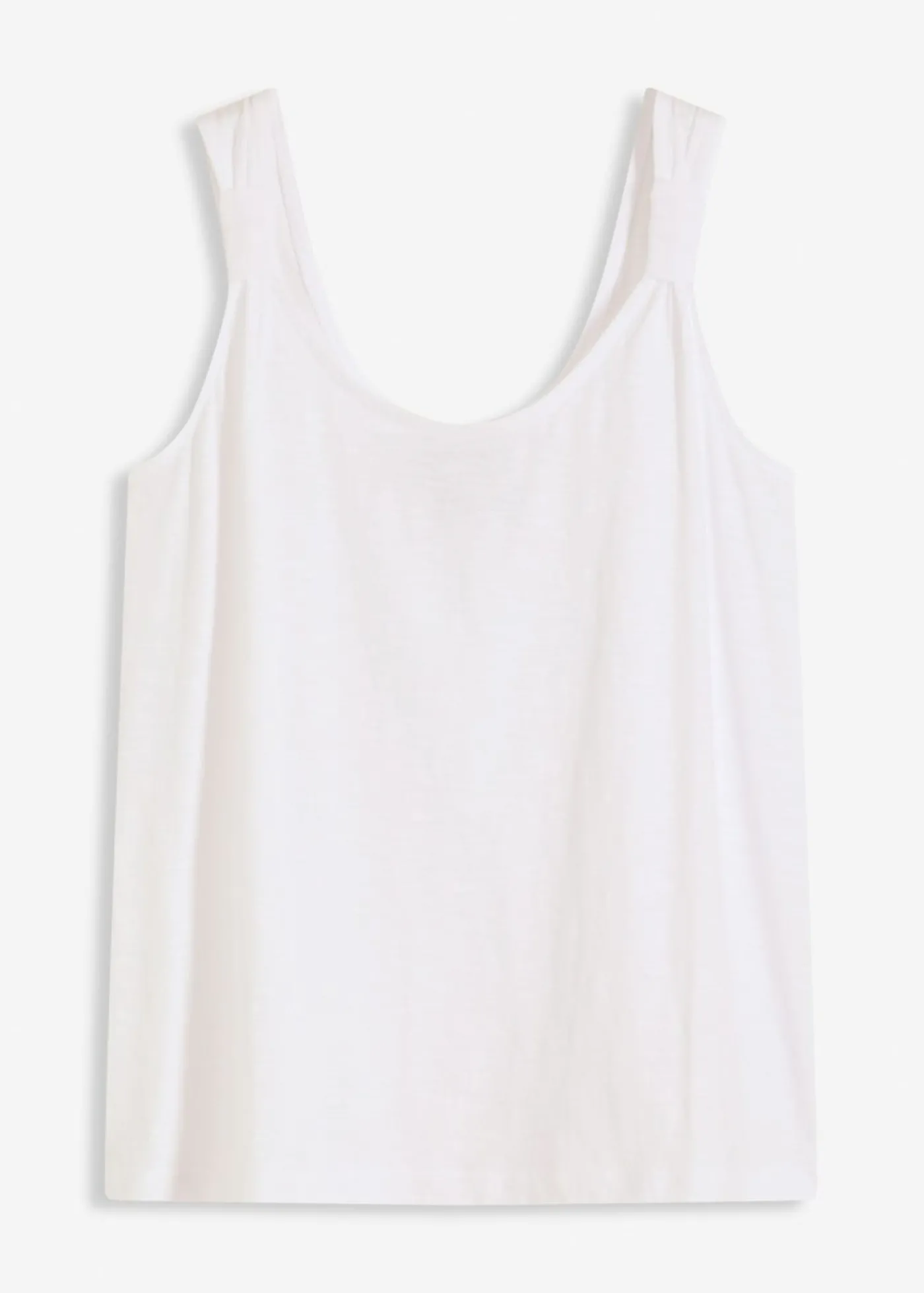 bonprix bonprix Top sin mangas de algodón orgánico puro Blanco Hot