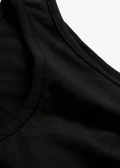 bonprix bonprix Top sin mangas elástico (2 unidades) Negro