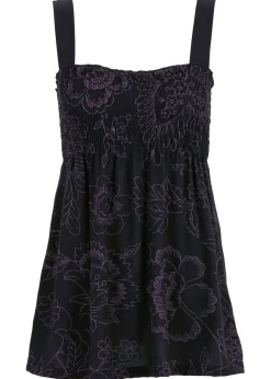 bonprix bonprix Top túnica negro-purpúra Online