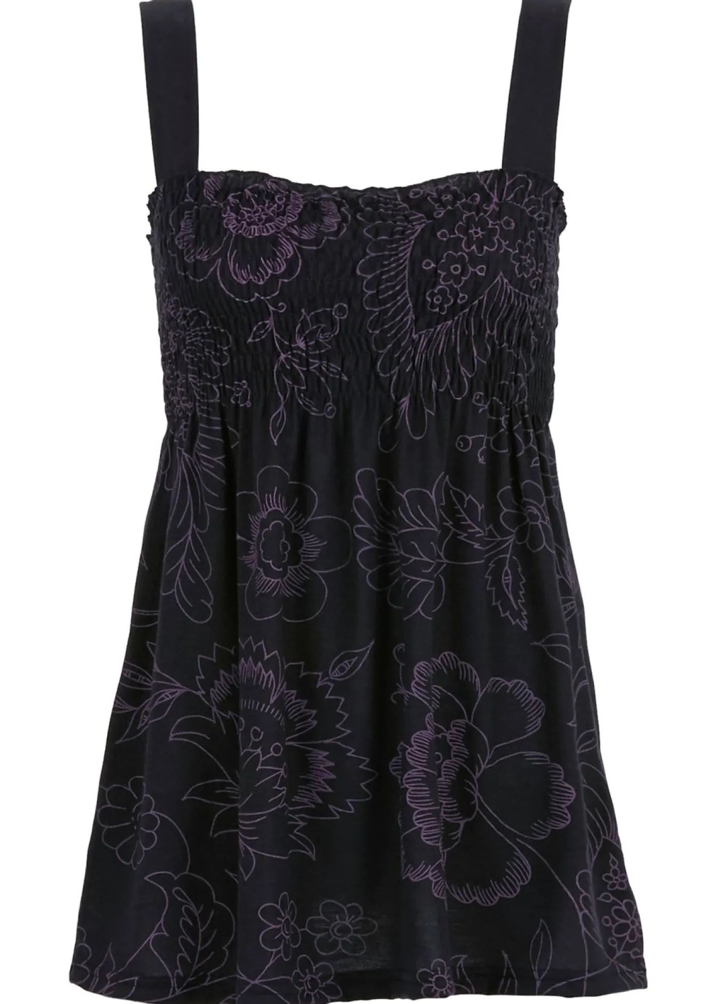 bonprix bonprix Top túnica negro-purpúra Online