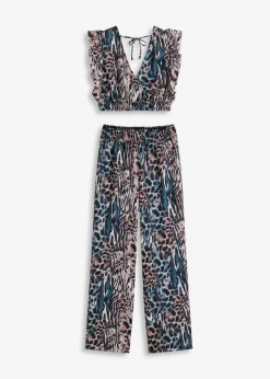 bonprix bonprix Top y pantalón (2 piezas) Azul New