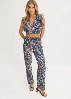 bonprix bonprix Top y pantalón (2 piezas) Azul New