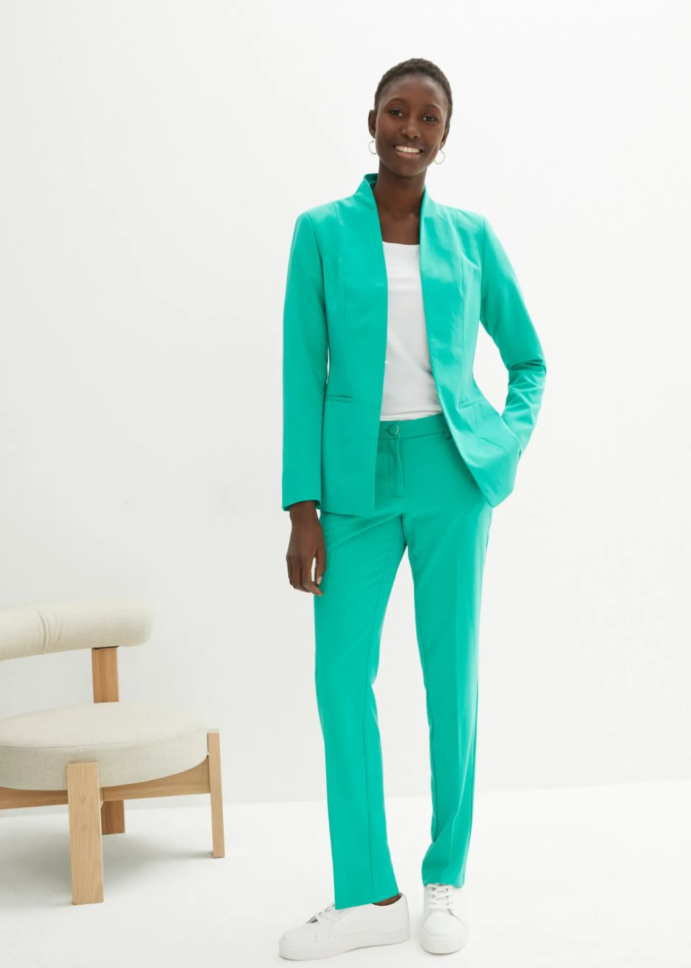 bonprix bonprix Traje con pantalón (2 piezas) Verde jade New