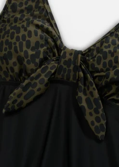bonprix bonprix Traje de baño negro-caqui topos