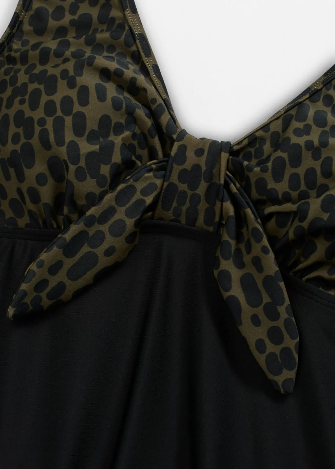 bonprix bonprix Traje de baño negro-caqui topos