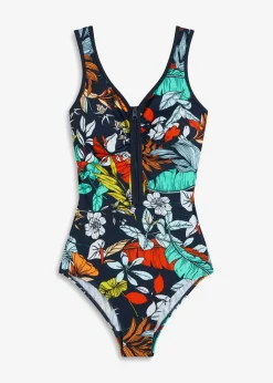 bonprix bonprix Traje de baño con cremallera Azul marino New