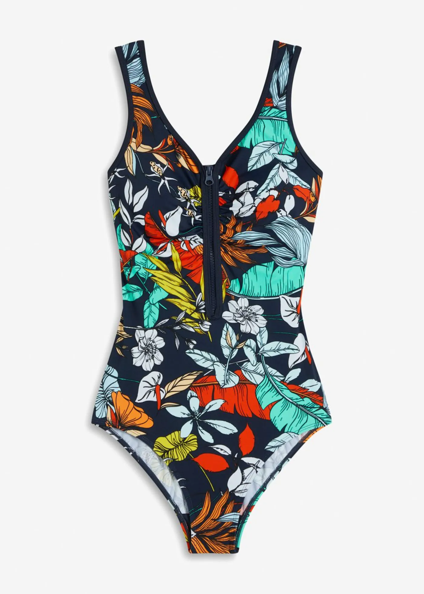 bonprix bonprix Traje de baño con cremallera Azul marino New