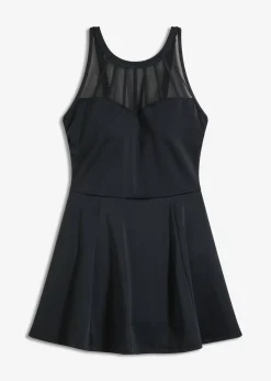 bonprix bonprix Traje de baño con efecto moldeador medio y malla transparente Negro Hot