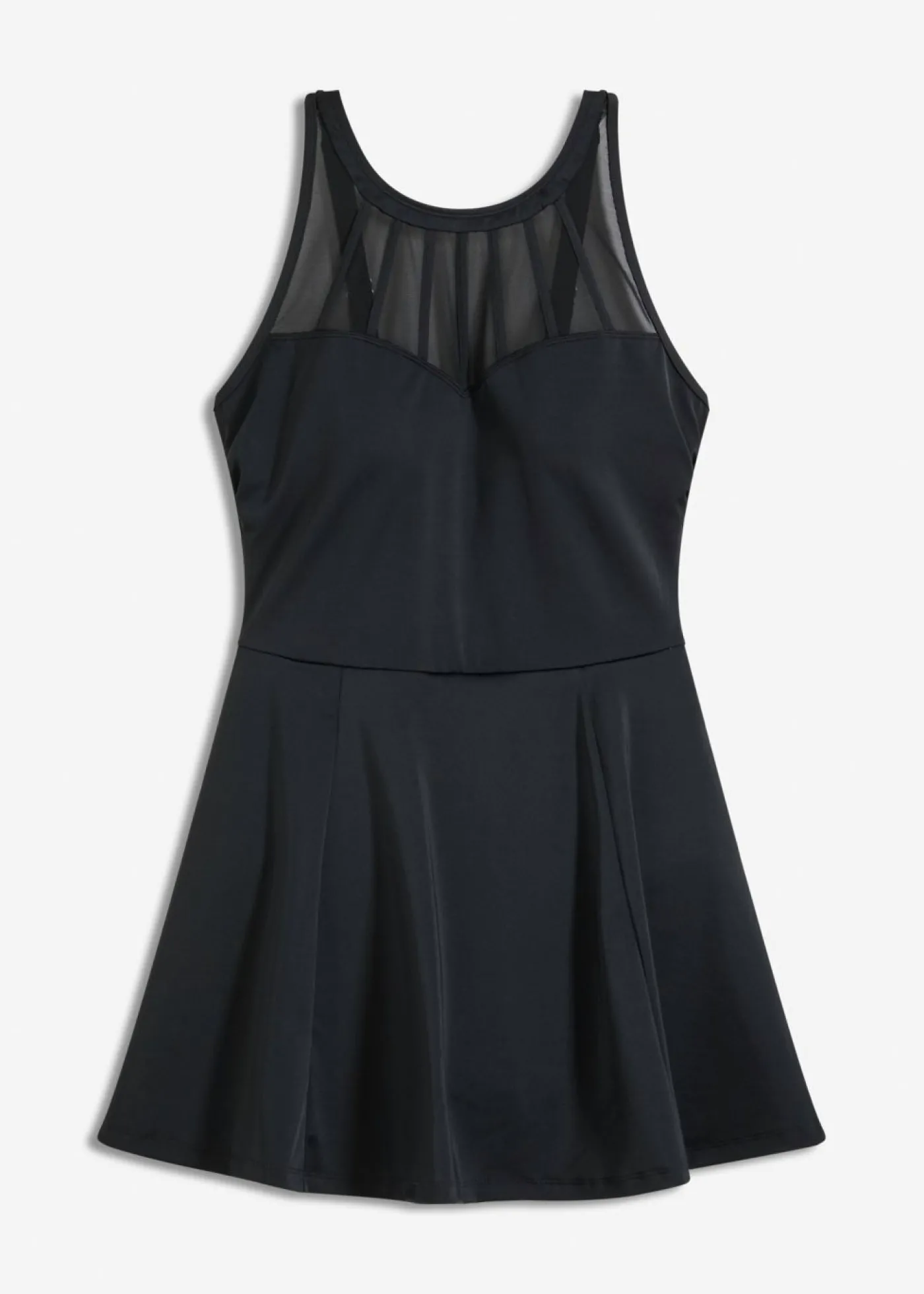 bonprix bonprix Traje de baño con efecto moldeador medio y malla transparente Negro Hot