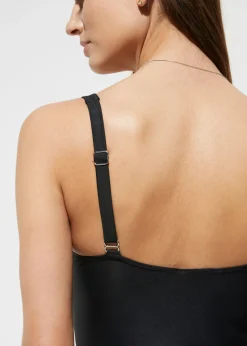 bonprix bonprix Traje de baño con efecto moldeador medio y aspecto cruzado Negro Sale