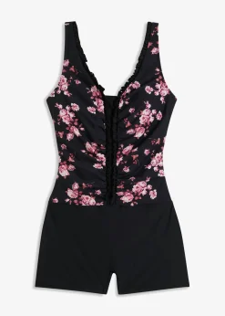 bonprix bonprix Traje de baño con ligero efecto moldeador Negro Online