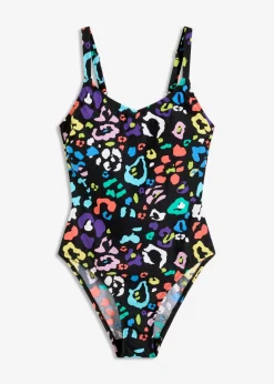 bonprix bonprix Traje de baño con ligero efecto moldeador Negro multicolor Hot