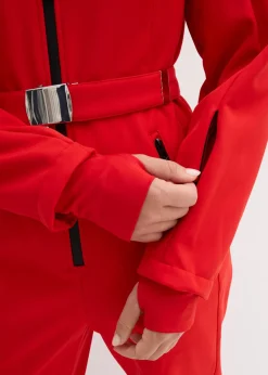 bonprix bonprix Traje de esquí de softshell con forro cálido y material impermeable rojo lava Outlet
