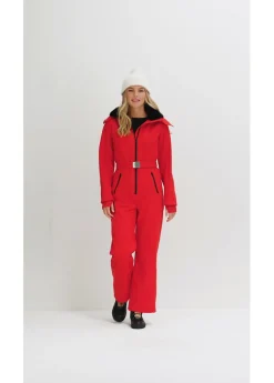 bonprix bonprix Traje de esquí de softshell con forro cálido y material impermeable rojo lava Outlet