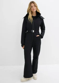 bonprix bonprix Traje de esquí de softshell con forro cálido y material impermeable Negro Best