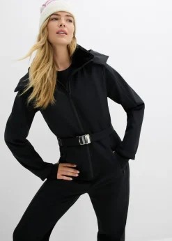 bonprix bonprix Traje de esquí de softshell con forro cálido y material impermeable Negro Best