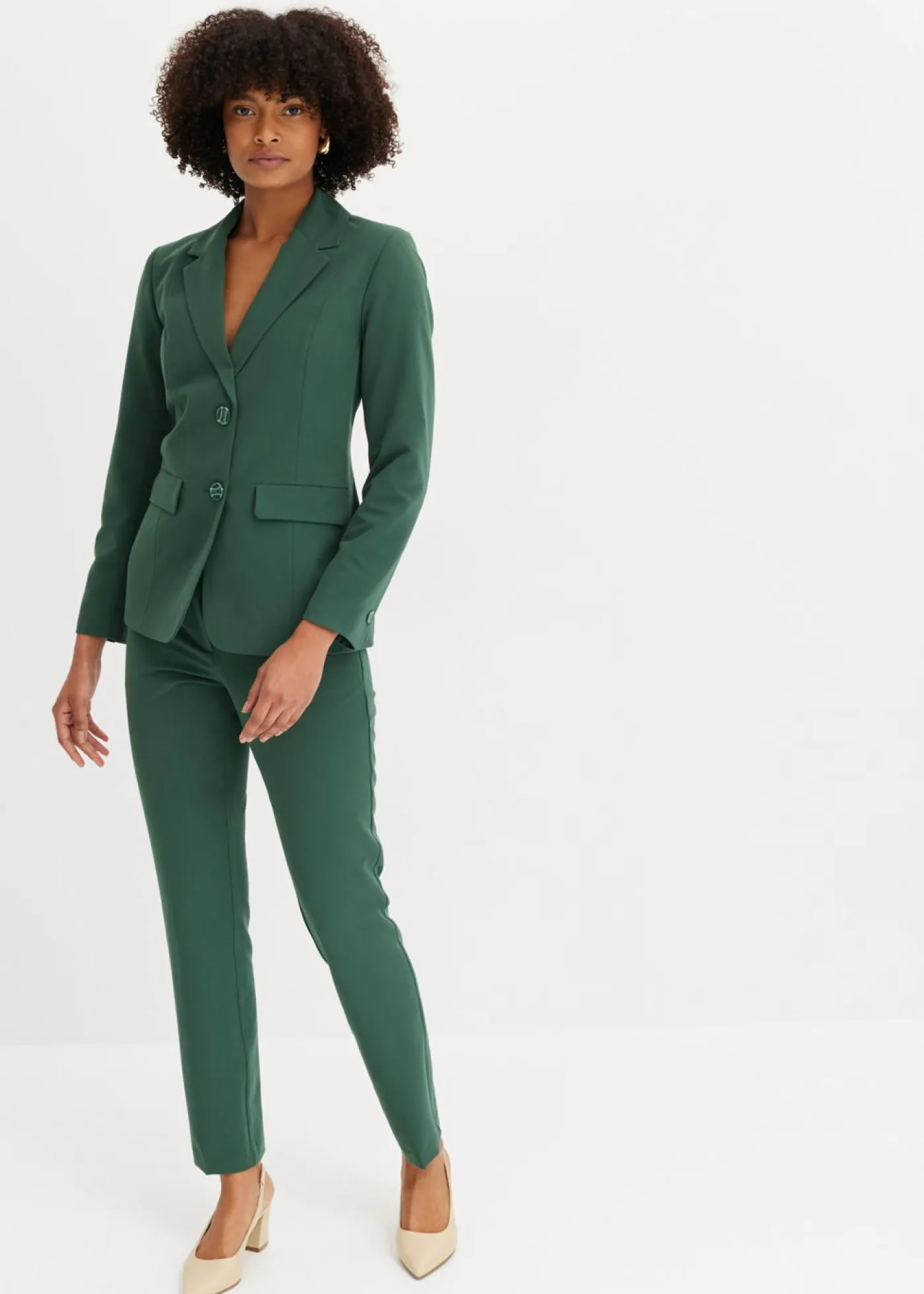 bonprix bonprix Traje de pantalón (2 piezas) verde sombra Clearance