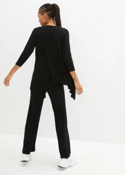 bonprix bonprix Traje para estar por casa (3 piezas) con viscosa Negro Best