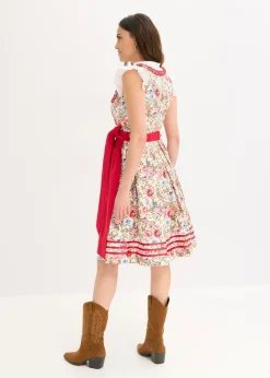 bonprix bonprix Traje tirolés con delantal bordado (2 piezas) Rojo de flores Best