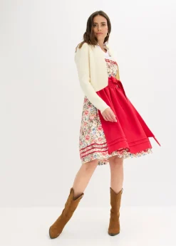 bonprix bonprix Traje tirolés con delantal bordado (2 piezas) Rojo de flores Best