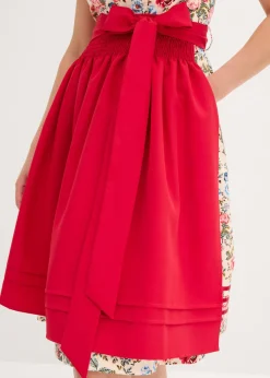 bonprix bonprix Traje tirolés con delantal bordado (2 piezas) Rojo de flores Best