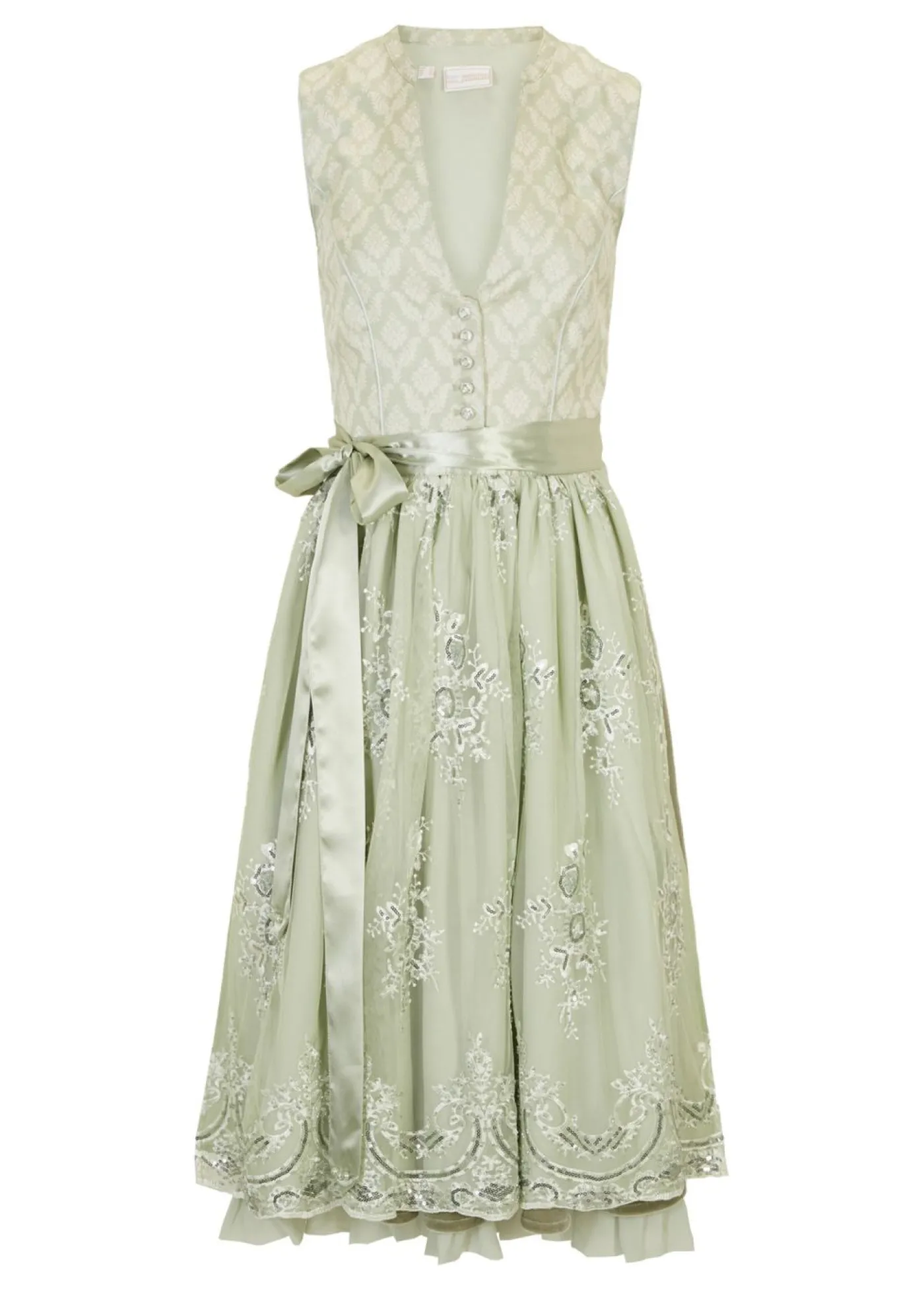 bonprix bonprix Traje tirolés y delantal (2 piezas) Verde alga New