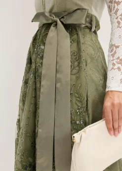 bonprix bonprix Traje tirolés y delantal (2 piezas) musgo-champán Discount