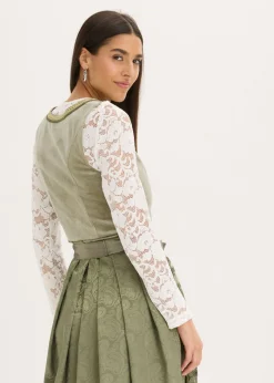 bonprix bonprix Traje tirolés y delantal (2 piezas) musgo-champán Discount