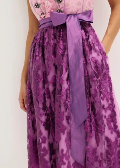 bonprix bonprix Traje tirolés y delantal (2 piezas) Lila claro/morado/baya Online