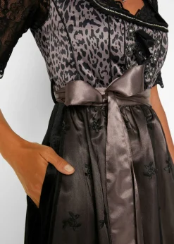 bonprix bonprix Traje tirolés y delantal (2 piezas) Negro estampado Online