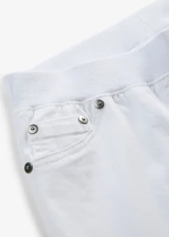 bonprix bonprix Treggings de sarga de mezcla de algodón elástica Blanco