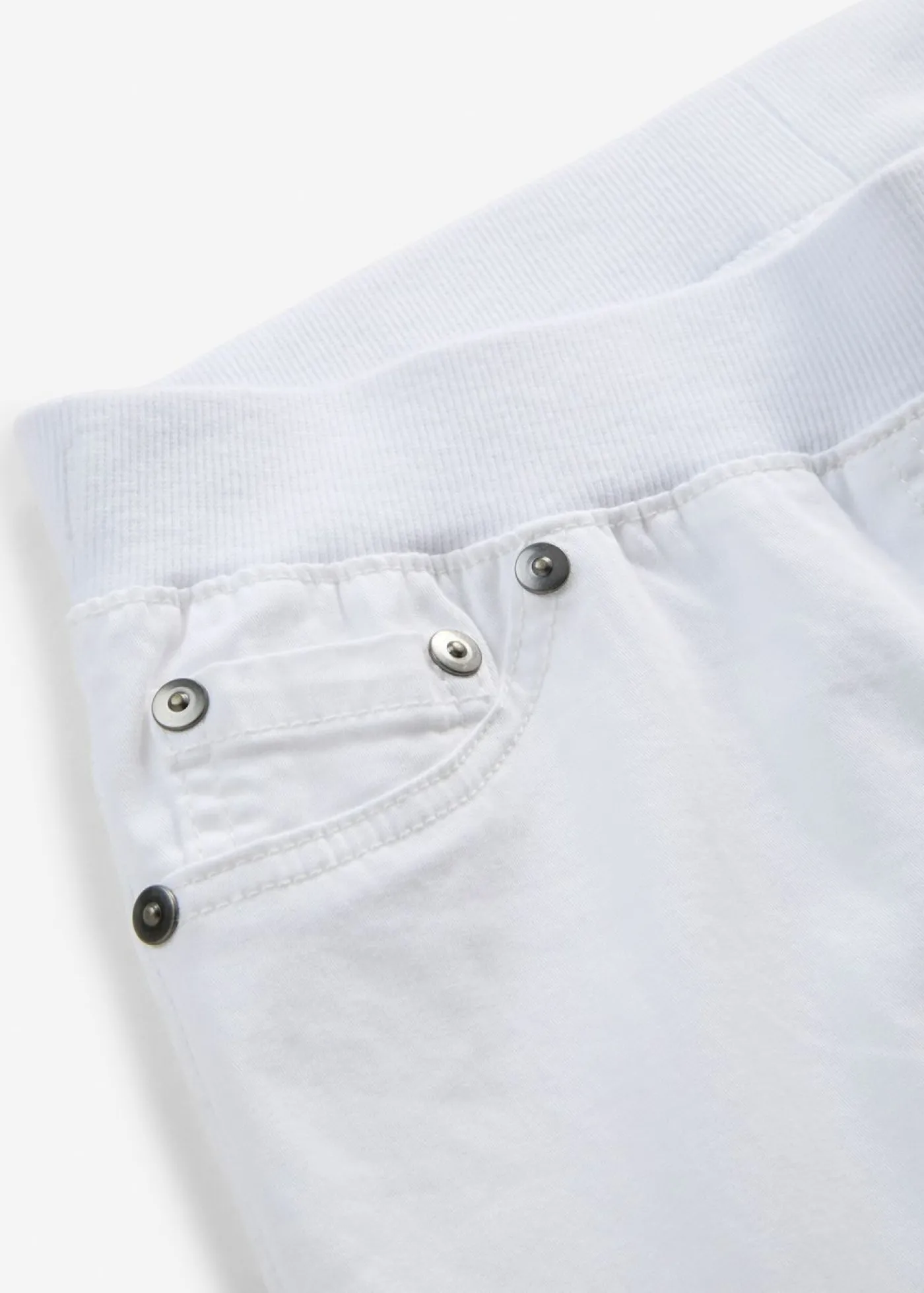 bonprix bonprix Treggings de sarga de mezcla de algodón elástica Blanco