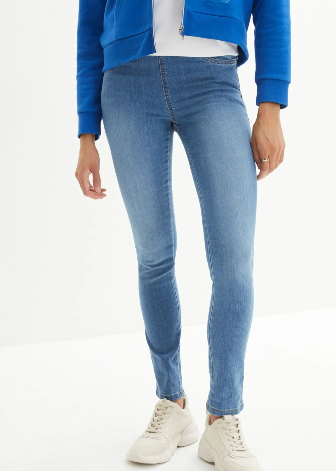 bonprix bonprix Treggings elásticos y cómodos azul medio denim usado Best